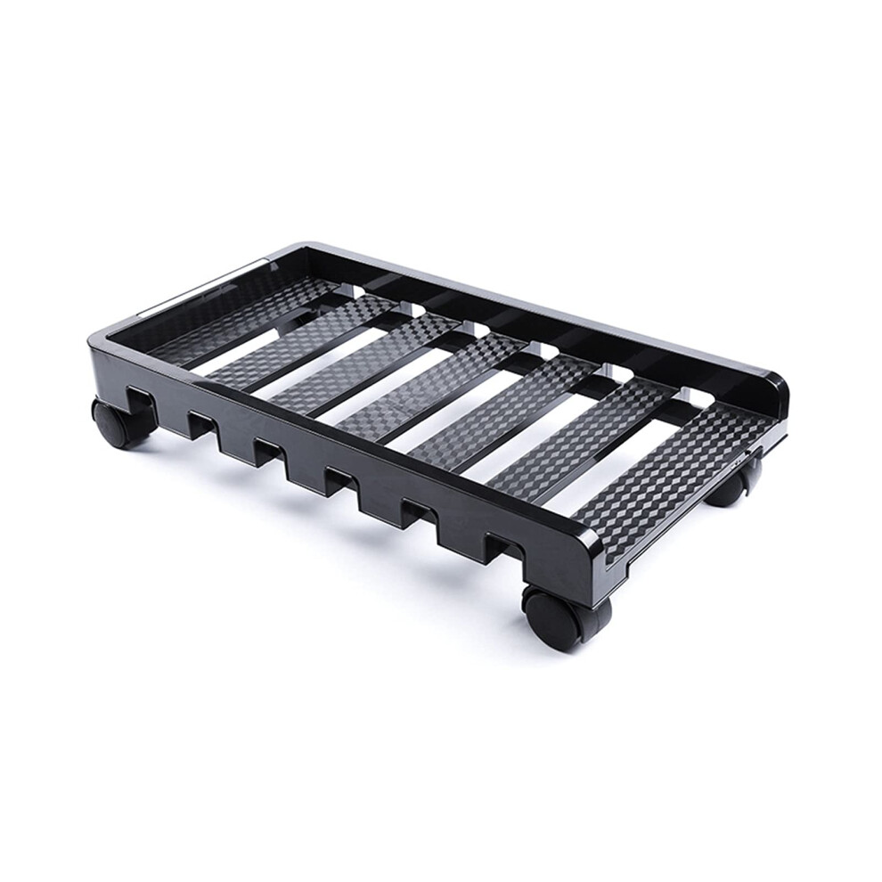Adjustable Cpu Stand With Wheels, Ventilated Pc Tower Stand For Desktop Case, 360 Mobility Black 9073542431923