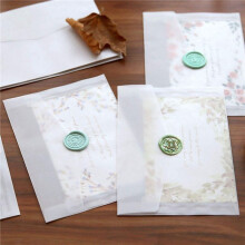 100PCS Blank Envelope Translucent Paper Envelopes Set Letter Vintage Wedding Invitation Envelopes for Cards