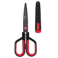 (Red)FIZZ FZ21210 2-in-1 Portable Stainless Steel Multi-functional Non-stick Box Cutter Scissors - Blue