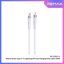 Remax RC-C150 C-L Bintrai Series 30W Fast Charging Data Cable 1.2M White