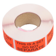 Fluorescent Red Do Not Separate Warning Labels with Permanent Adhesive for Packages