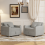 (Light Grey) YODOLLA Single Sofa Bed 3-in-1 Sleeper Chair Bed 3