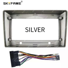 (Frame Cable(silvery))Applies to Car Frame Fascia Adapter Android Radio Dash Fitting Panel Kit For Hyundai