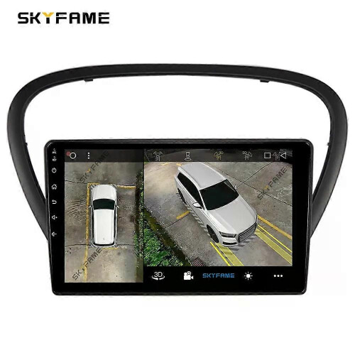 (Frame Black)Applies to Car Frame Fascia Adapter Canbus Box Decoder Android Radio Dash Fitting Panel 2