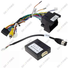 (Cable And Canbus)Applies to 16Pin Car Stereo Wire Harness Adapter Power Cable With Canbus Box Decoder