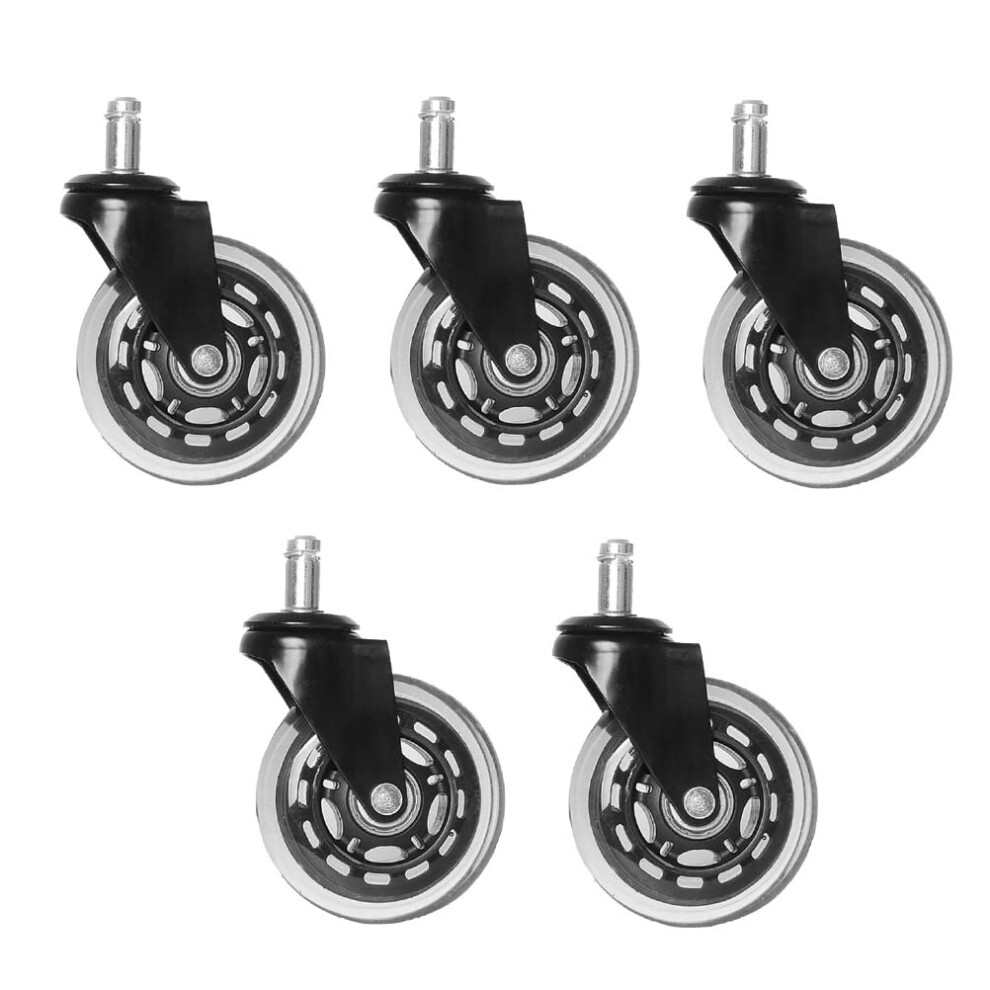 Office Chair Wheels Set Of 5, Universal Caster Wheels, Quiet Smooth Glide, Easy Tool Install 9092120956764