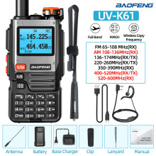 (Höhe um 48 cm erhöhen) UV-K61 Walkie-Talkie, professionelles UHF/VHF-Funkgerät mit Kopierfunktion,