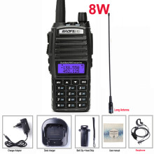 (Add 771) Hochleistungs-Walkie-Talkie UV-82 (8 W), Dualband-VHF/UHF/FM-Transceiver, 10 km Reichweite,