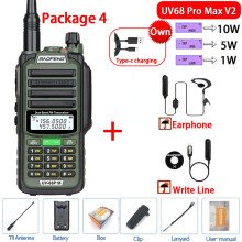 (USB-Stecker V2 Grün 4) 2023 Neues UV-68 Pro MAX Wasserdichtes IP68 Walkie-Talkie mit hoher Sendeleistung,