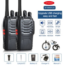 (2PCs mit USB-H hinzufügen)1/2 Stuks Walkie Talkie Upgrade BF-888S Plus Lange Distanz Uhf 430-440Mhz