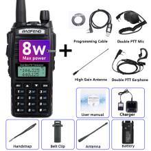 (USB-Stecker – 8 W Komplettset) UV-82 Hochleistungs-Walkie-Talkies mit großer Reichweite, tragbares