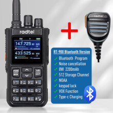 (BT-Mikrofon) Radtel RT-900 8W Vollband-Amateurfunkgerät Walkie-Talkie 256CH Flugfunkgerät