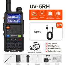 (UV-5RH)UV-5RH Pro Max 15W Walkie-Talkie, 6-Band-Frequenzkopie per Klick, 999 Kanäle, USB-Transceiver