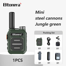 (1 Stück - grün) Mini-Walkie-Talkie BTDX 330 Tragbares Zwei-Wege-Funkgerät PMR FRS Funkgerät mit großer