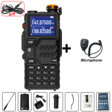 (Mic)UV K5 Plus Walkie-Talkie Tragbares AM/FM-Zweiwege-Funkgerät Kommunikationsstation Amateurfunk Drahtlos