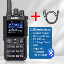 (BT-Kabel hinzufügen) Radtel RT-900 8W Vollband-Amateurfunkgerät Walkie-Talkie 256CH Flugfunkgerät