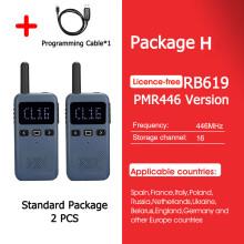(Paket H) Walkie-Talkie Mini Retevis USB Typ C Telefon RB619 PMR 446 Funkgeräte, 2 Stück, Zweiwege