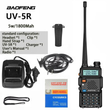 (1 Stück Kopfhörer) UV5R 5W UHF Profi-Funkgerät VHF 136-174 MHz & 400-520 MHz Dualband-Frequenzmodulation