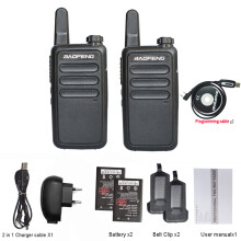 (Probable hinzufügen) 2 Stück/Set Modische Mini-Walkie-Talkies, 16 Kanäle, Zwei-Wege-Funkgerät, USB,