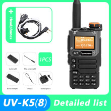 (1 Stück - Kopfhörer) UV K5 (8) Walkie-Talkie Tragbares AM/FM-Zweiwegfunkgerät mit Kommutator, Amateurfunkstation