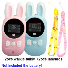 (add1yellow1blue)Neues 2er-Set Hasen-Walkie-Talkies, 3 km Reichweite, Handfunkgerät, UHF-Funkgerät mit