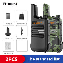 (schwarz-grün-tarnfarben) Mini-Walkie-Talkies, 2 Stück, PMR 446 FRS, tragbare Zweiweg-Funkgeräte