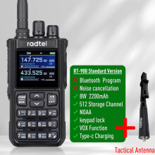 (Keine BT TacticalAnt)Radtel RT-900 8W Vollband-Amateurfunkgerät Walkie-Talkie 256CH Flugfunkgerät