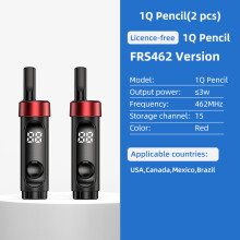 (Rot (FRS)) 2 Stück Mini-Walkie-Talkies, tragbare Zwei-Wege-Funkgeräte mit Kopfhörern und PTT-Funktion