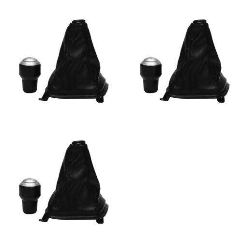 3X 5 Speed Gear Shift Knob Leather Boot for  Tucson 2004 2005 2006 2007 2008 2009