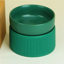 Ceramic Cat Dog Bowl Pet Puppy Feeder Drinker Elevated Raised Holder White Bowls Double for Cats Dogs Kitten