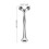 Masseur Sculpture Métal Double Extrémité Couleur Argent 2