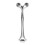 Masseur Sculpture Métal Double Extrémité Couleur Argent 8