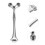 Masseur Sculpture Métal Double Extrémité Couleur Argent 9