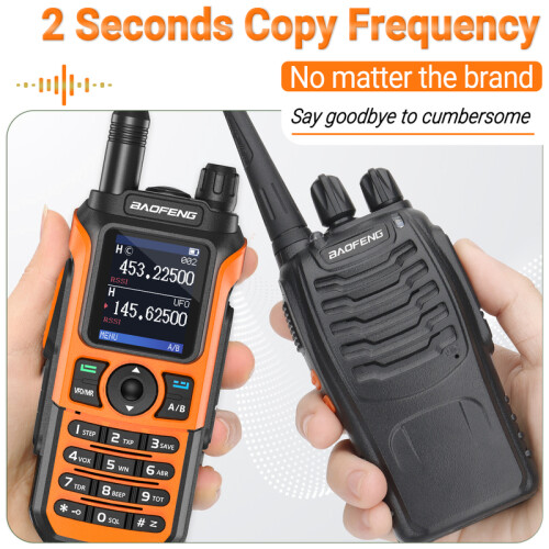 (ODER ohne Headset) UV-21 PRO V2 Walkie-Talkie mit großer Reichweite, drahtloser Kopierfrequenz, Typ-C-Ladegerät, 2