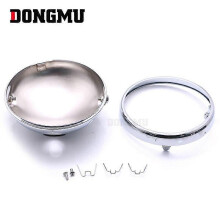 (Silver)7-Inch Led Harley Motorcycle Headlight Modified Lamp Shell Retro Motorcycle Shell Led Lamp Housing