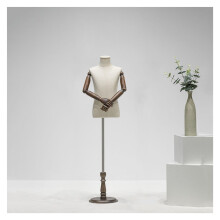Adjustable Kids Dress Form with Wooden Base Child Mannequin Torso for Sewing and Display B120