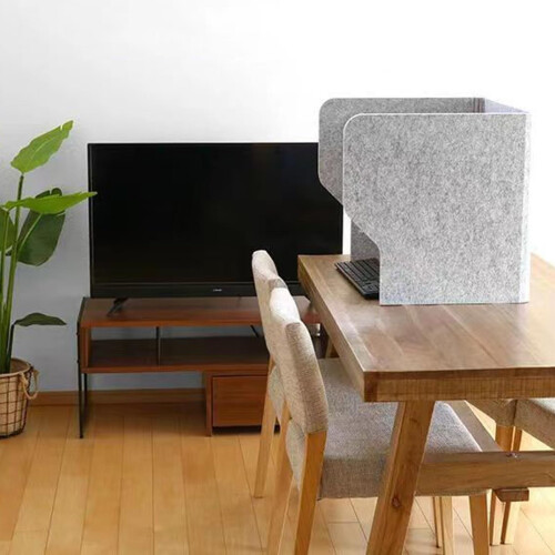 Desk Divider 3Panel Sound Absorbing Privacy Panel for Office and Classroom, Foldable Tabletop Partition 60/80/100cm 2