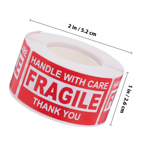 3 Rolls Fragile Stickers for  Boxes with Strong Adhesion and Easy Peel Labels 1