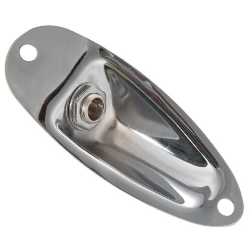 4 St Båtgitarrjack 1/4 Tums Ingångsutgång Jack Plate Sockel 6,35 mm Chrome Silver för FD Strat Style Gitarrdelar 2