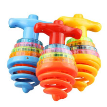 (1PC color random)Color Flashing Spinning Top Toy With Music LED Light Spring Top Toy Children Bounce