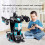 (Polizeiauto schwarz) 2-in-1 Elektrisches RC-Auto Transformationsroboter Ein-Tasten-Transformationsauto 2
