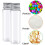 45Pcs 110Ml Plastic Test Tube,Clear Flat Test Tubes,Plastic Test Tubes with Screw Caps for Candy,Beans,Party Decor 6
