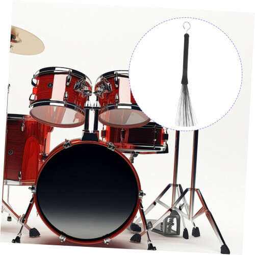 Retractable Wire Drum Brushes with Ergonomic Long Handle for Jazz Performance and Clear Bright Tone 2