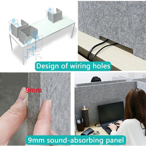 Desk Divider, Acoustic Privacy Screen for Desk, Folding Standing Panel, Classroom and Office 2