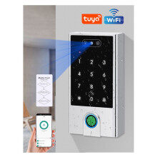 Lector de Acceso RFID Tuya Wifi con Reconocimiento Facial y Huella Dactilar para Wiegand 24-36, 125 KHz, 13,56 MHz