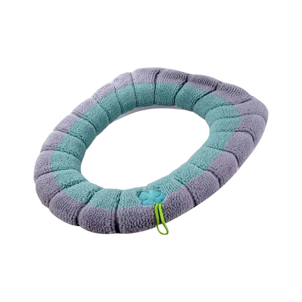 Tauoh Universalportable Soft Washable Thickening Winter Plush Toilet Cover Mat Bathroom Toiletpad With Accessories C