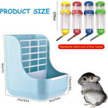 Comedouro de Feno Ajustável para Coelhos e Pequenos Animais, Suporte de Metal para Reduzir Desperdício, Montagem em Gaiola