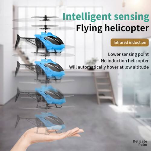 (rot) Mini 2-Kanal-Simulationsflugzeug Gestensteuerung Fluggerät Hubschrauber 2
