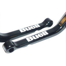 BUELL X1 Lightning 1997-2002 LONG BLACK BRAKE + CLUTCH LEVER SET ROAD ENGRAVED