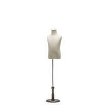 Adjustable Kids Dress Form with Wooden Base, Child Mannequin Torso for Sewing and Display